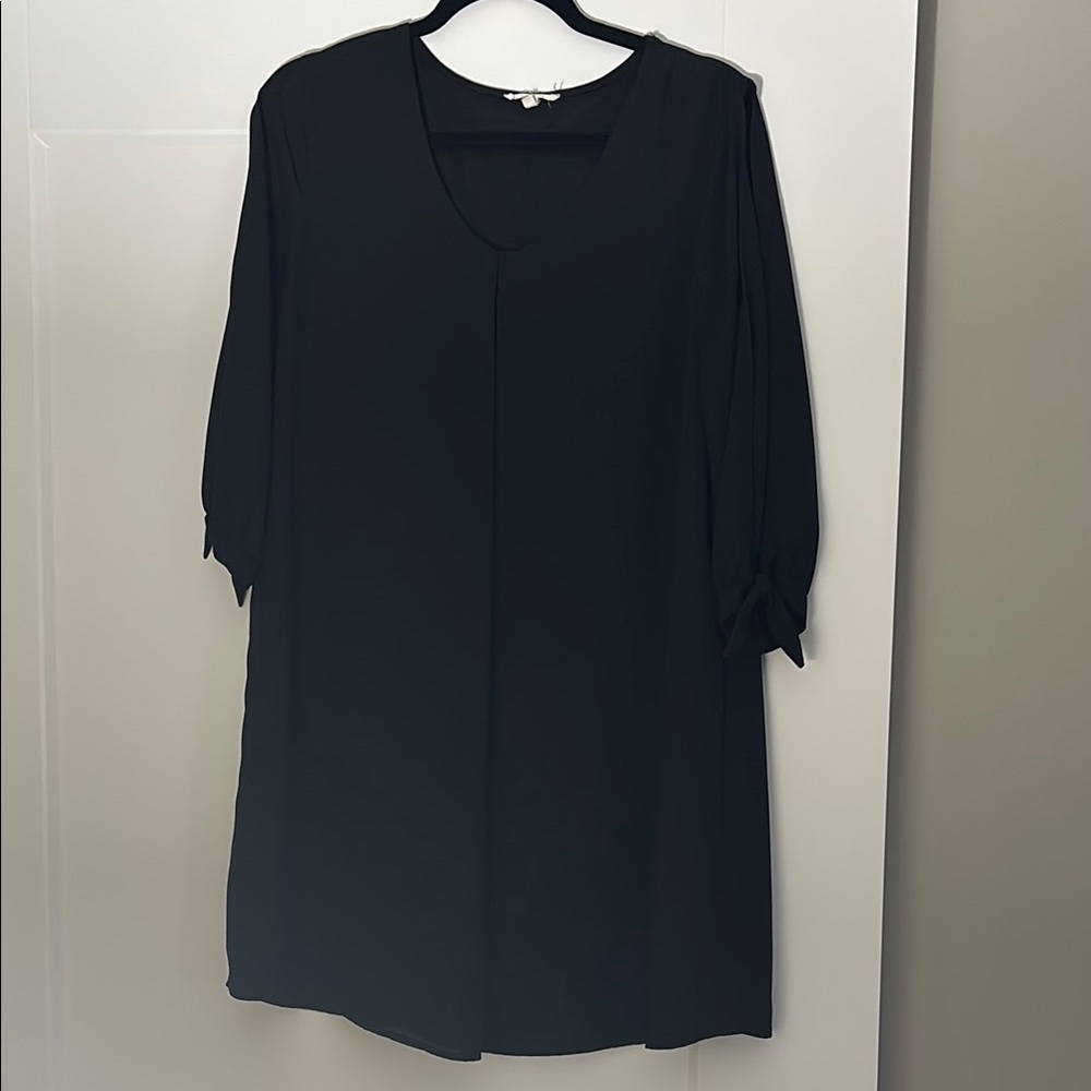 Maurices Black Boxy Tunic Mini Dress with open sleeves